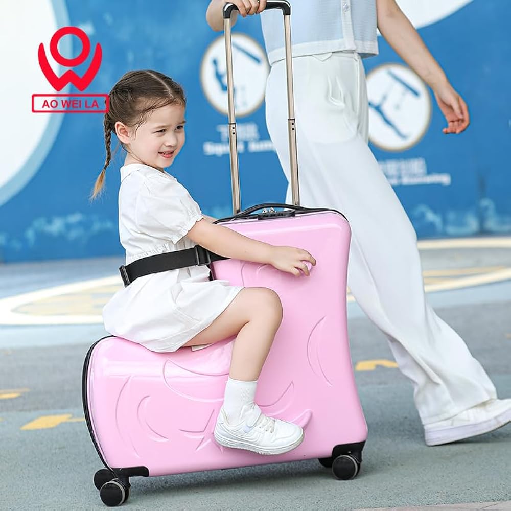 Amazon.com | AO WEI LA OW Hardside Ride on Kids Luggage with